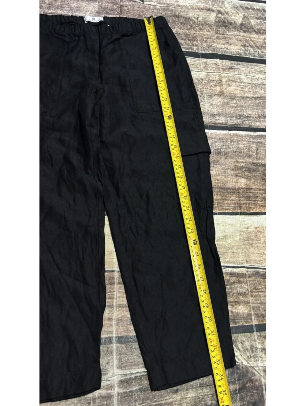 Aritzia Babaton Pants Womens Size 6 Linen Blend Cargo Pockets Black